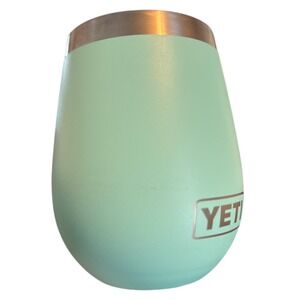 YETI Rambler 10 oz Tumbler Seafoam Green Stainless Steel Wine Glass
